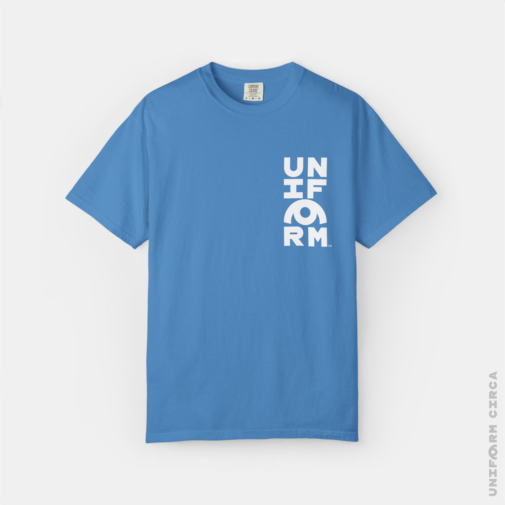 UNIFORM HALF STACK | Crewneck T-Shirt | Printed White | Bold Minimalist Print