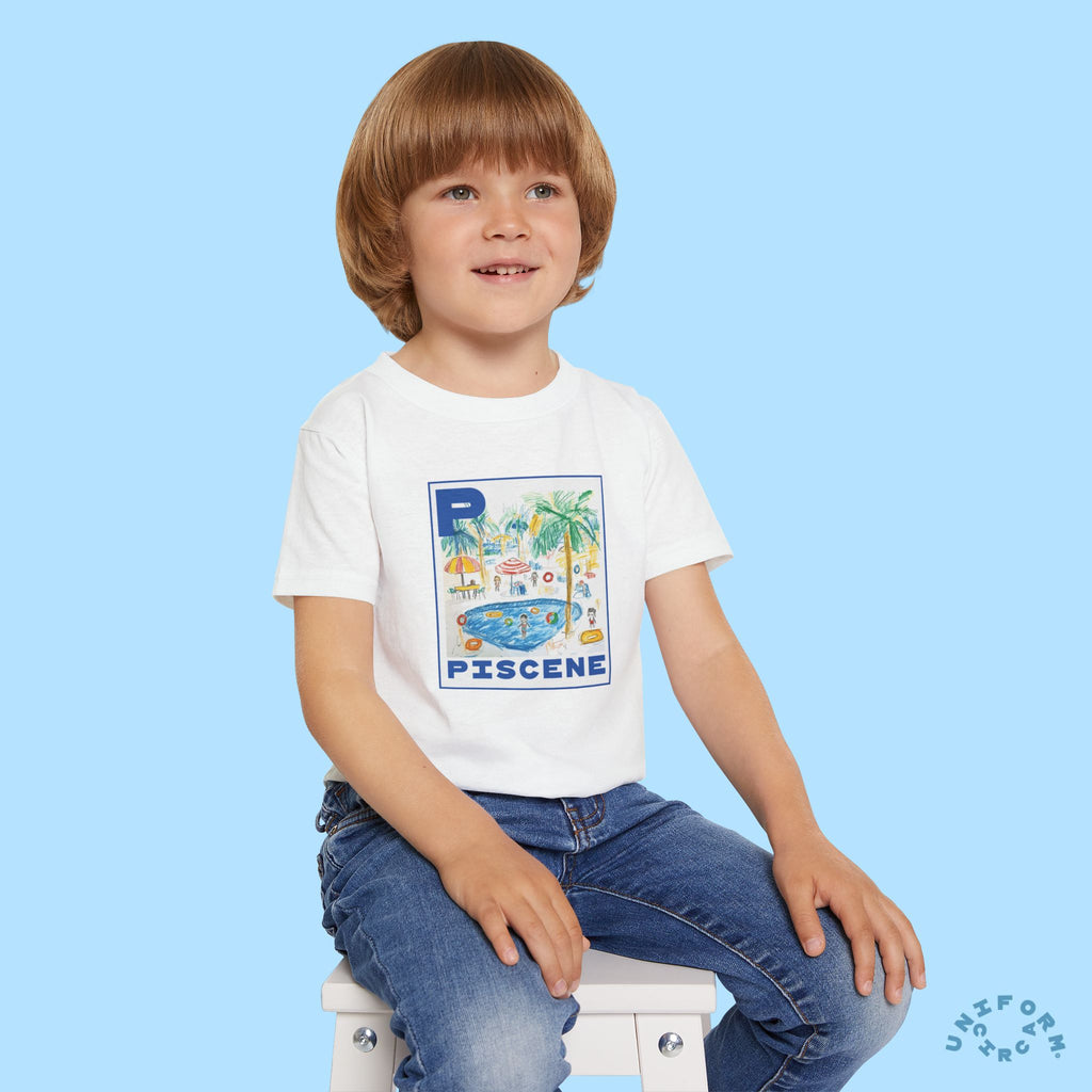 Piscene/Pool Toddler T-Shirt - Summer Fun Design - KID PLAY