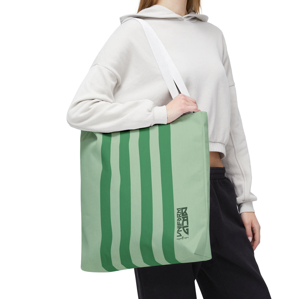 RACER JR. BAG | CUCUMBER/BOWLING GREEN | Stylish Minimalist Tote Bag, Eco-Friendly Shopping Bag, Chic Carryall, Reusable Tote, Fashionable Beach Bag, Trendy Everyday Essentials