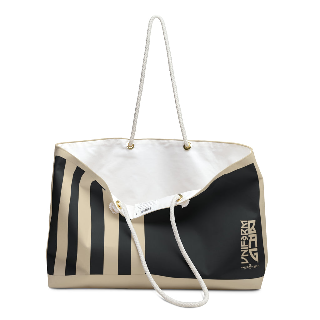 EDGE RACER MAX BAG | BLACK & TAN | Stylish Travel Tote, Gym Bag, Beach Bag, Personalized Gift, Spacious Weekend Accessories