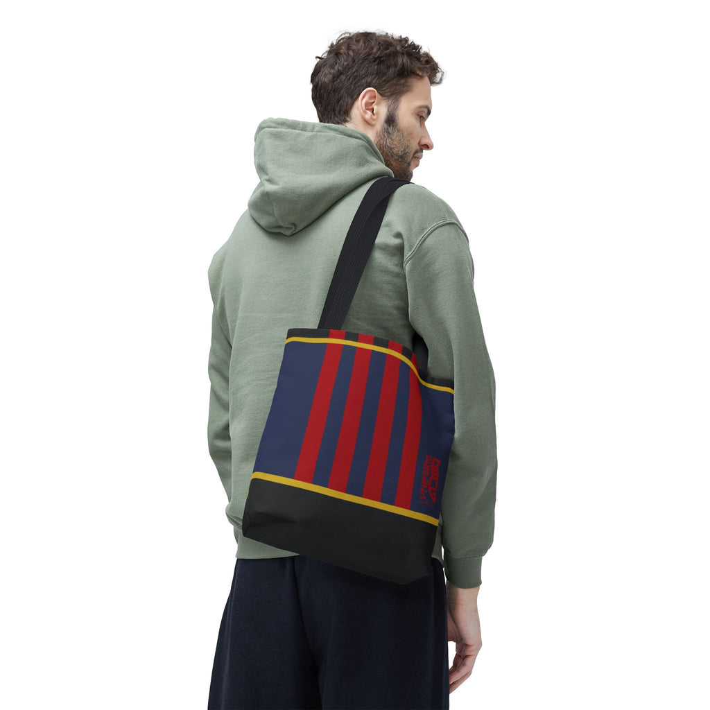 RACER JR. BAG | NAVY/BLACK/RED | Stylish Minimalist Tote Bag, Eco-Friendly Shopping Bag, Chic Carryall, Reusable Tote, Fashionable Beach Bag, Trendy Everyday Essentials