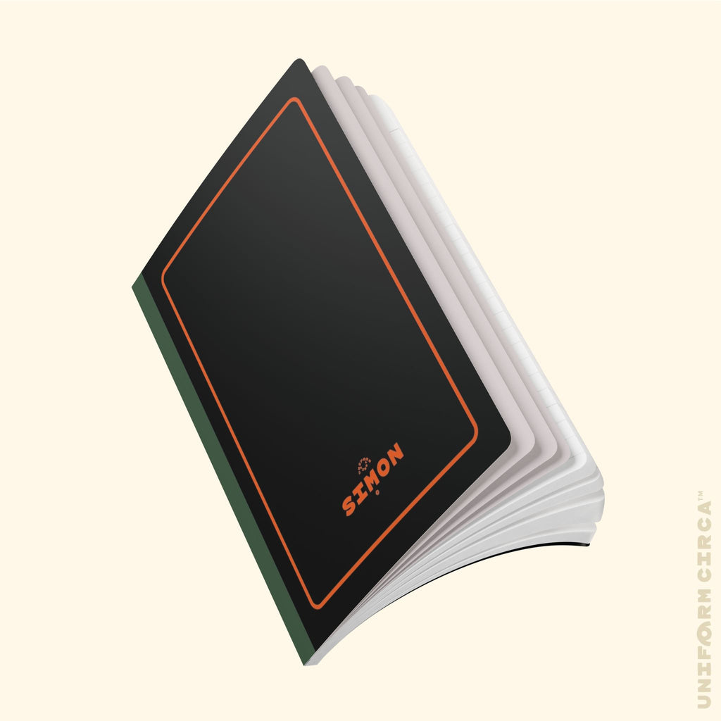 SIMON (SOFT COVER) NOTE & SKETCH JOURNAL | Black/Orange/Rolling Green