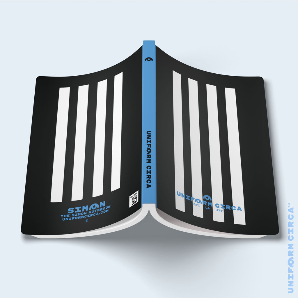SIMON NOTE & SKETCH JOURNAL | BLACK/WHITE/BLUE (SOFT COVER)
