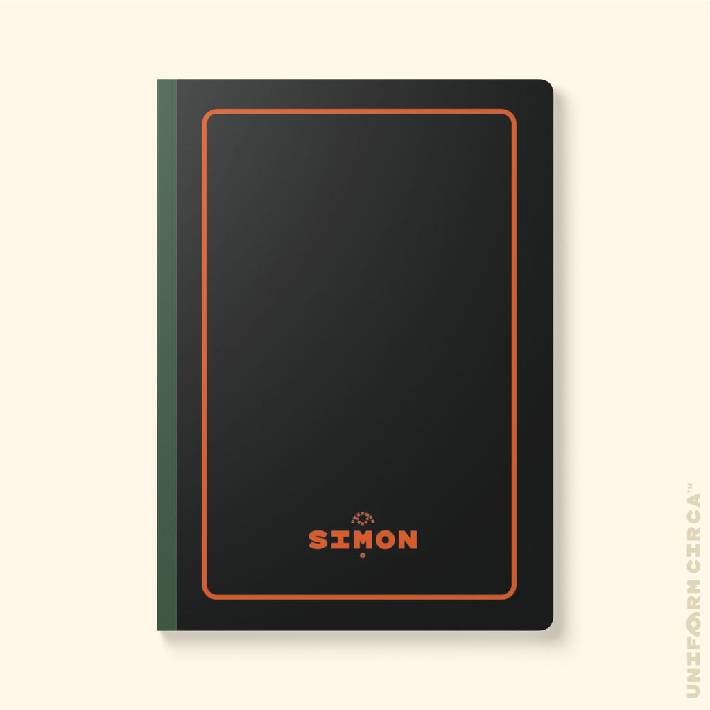 SIMON (SOFT COVER) NOTE & SKETCH JOURNAL | Black/Orange/Rolling Green