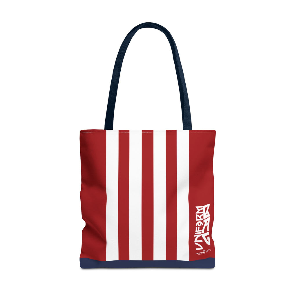RACER JR. BAG | NAVY/WHITE/RED | Stylish Minimalist Tote Bag, Eco-Friendly Shopping Bag, Chic Carryall, Reusable Tote, Fashionable Beach Bag, Trendy Everyday Essentials