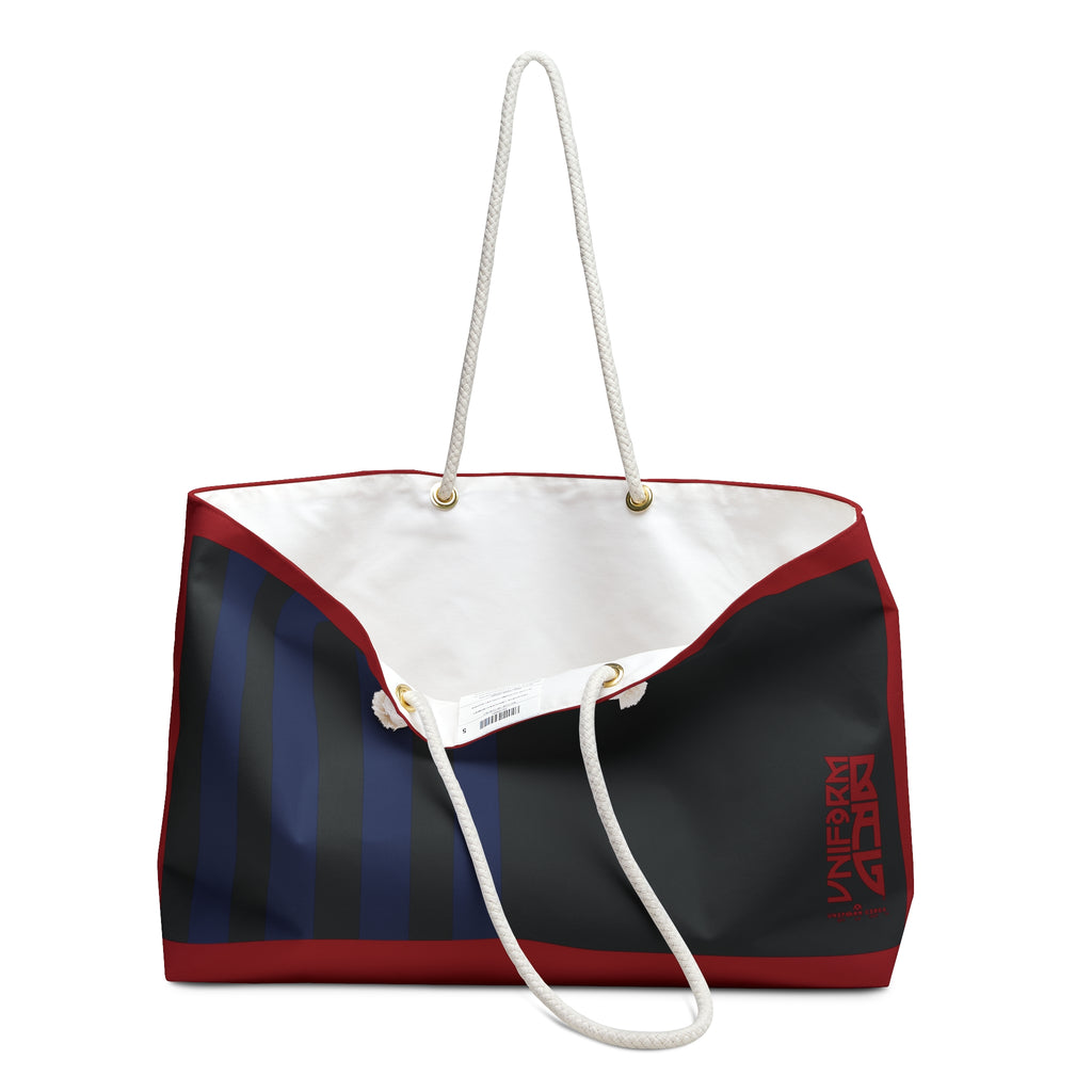 EDGE RACER MAX BAG | BLACK/NAVY/RED | Stylish Travel Tote, Gym Bag, Beach Bag, Personalized Gift, Spacious Weekend Accessories