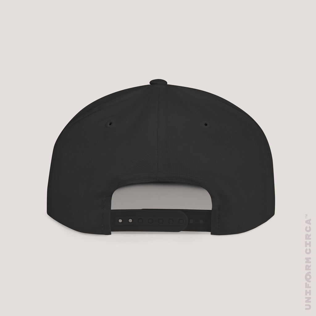 UC BOX STITCH | Embroidered White | Flat Bill Snapback