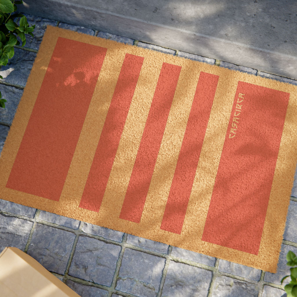 CASACIRCA RACER ENTRYWAY | BLEACHED RED | Stylish Doormat, Entryway Rug, Modern Home Decor, Indoor Outdoor Mat, Gift for New Homeowners, Housewarming Decor