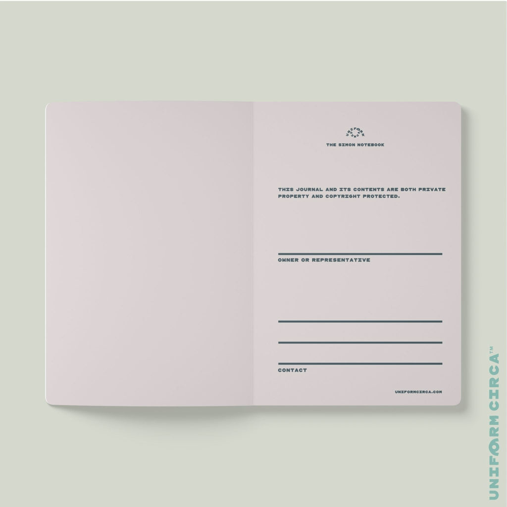 SIMON (SOFT COVER) NOTE & SKETCH JOURNAL | Dark Mint/Rolling Green