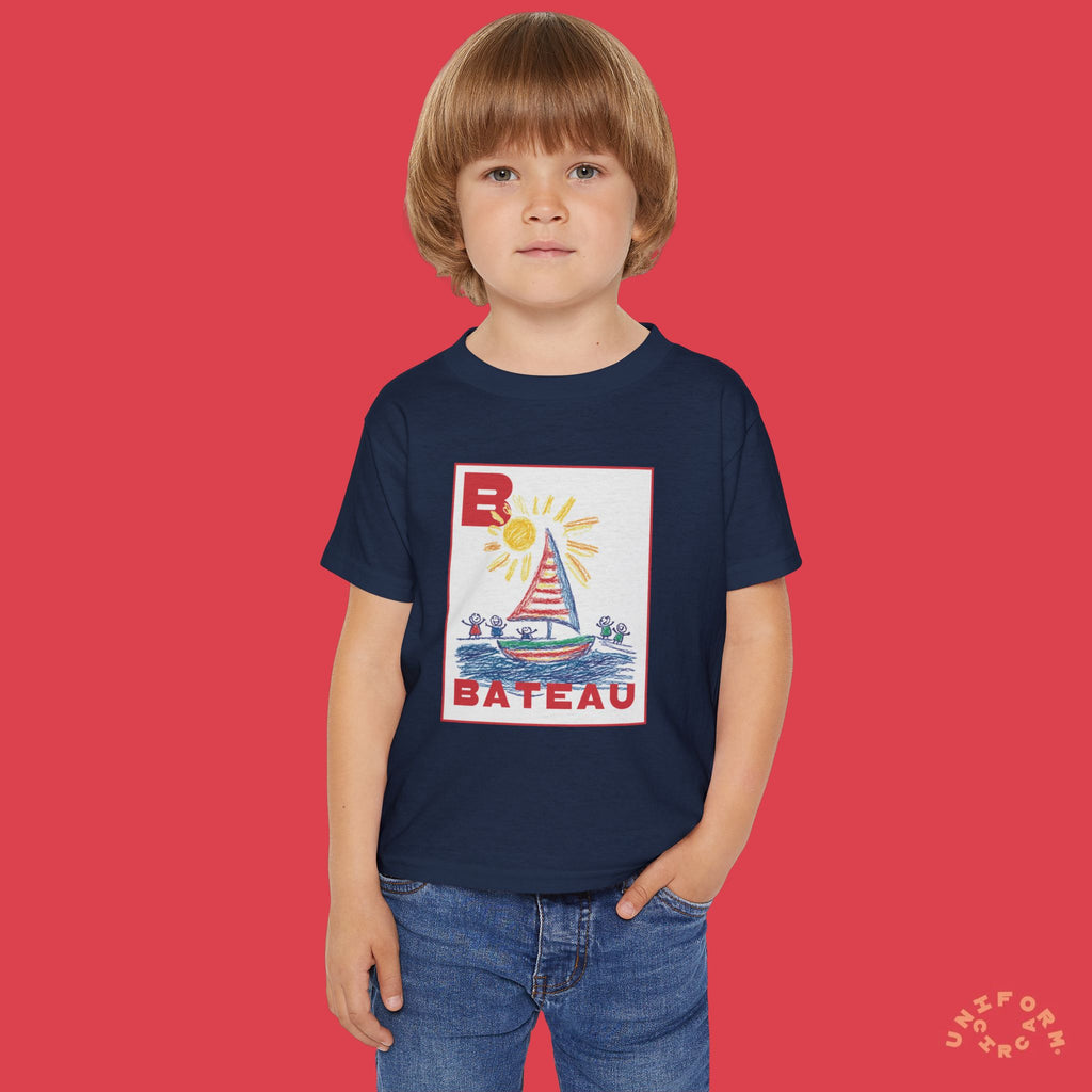 Bateau/Boat Design Toddler T-Shirt - Perfect for Playful Days