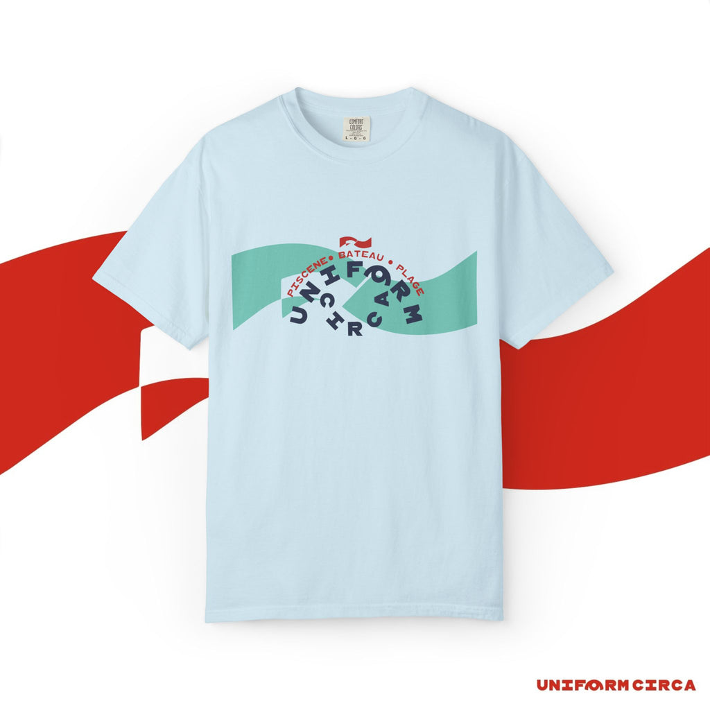 GREEN WAVE | Crewneck T-Shirt | Printed