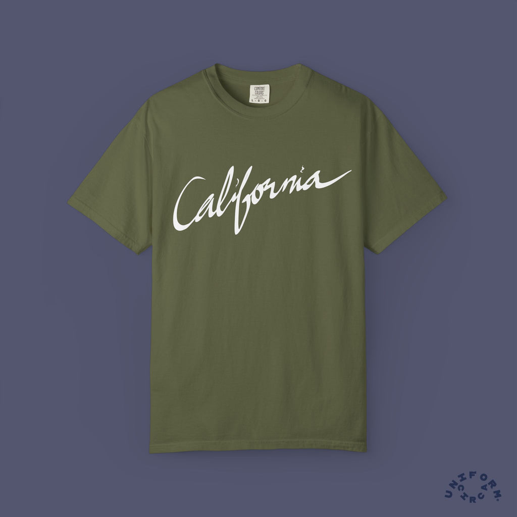 CALIFORNIA SCRIPT CREWNECK T-SHIRT | Printed