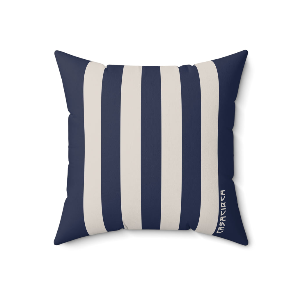 CASACIRCA | RACER PILLOW | NAVY/SILVER GREY | Stylish Faux Suede Pillow - Home Decor, Cozy Living Room, Gift Idea, Nautical Theme, Interior Design Accents