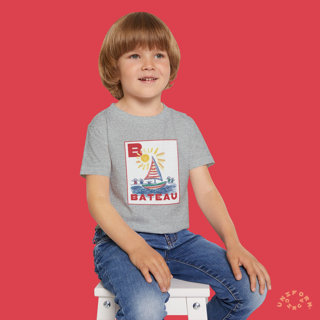 Bateau/Boat Design Toddler T-Shirt - Perfect for Playful Days