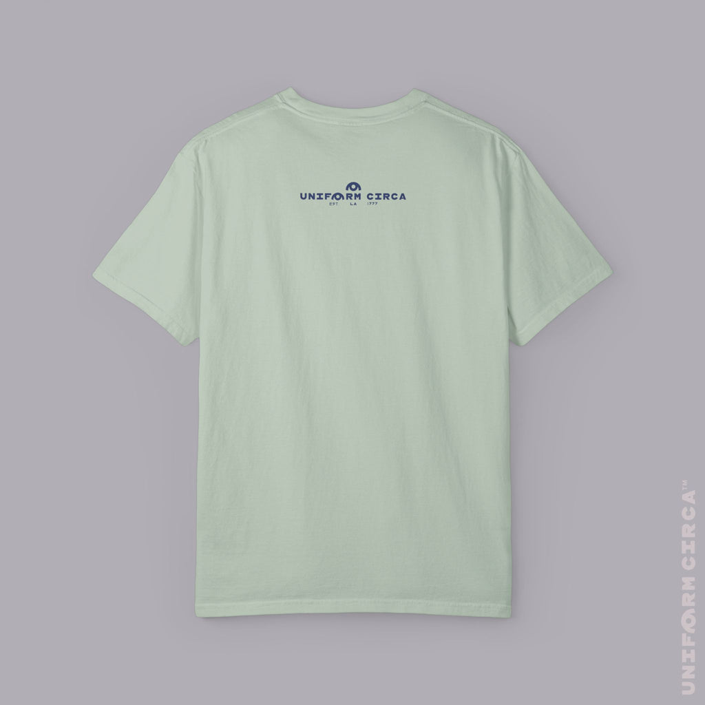PALMS NAVY CREWNECK T-SHIRT | Printed