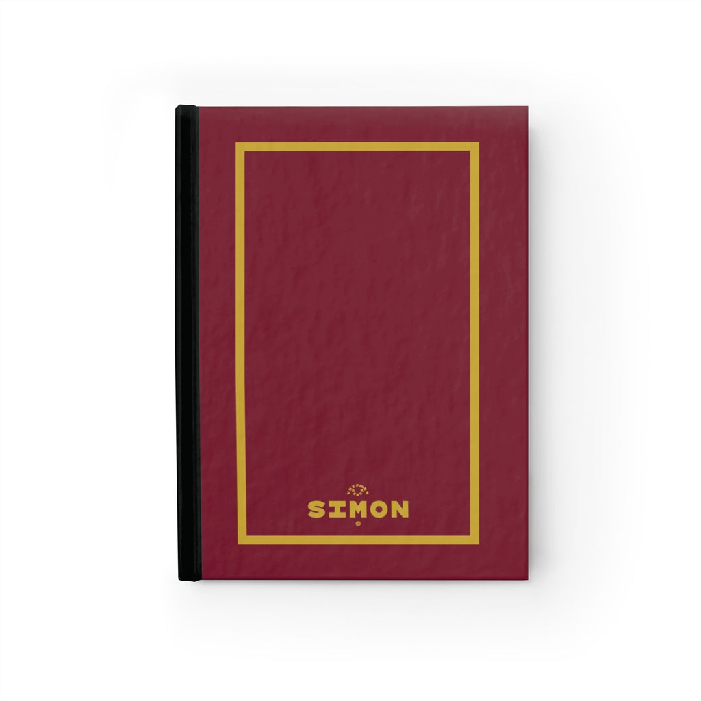 SIMON | JOURNAL & NOTEBOOK | Hardcover Blank Pages 5"x7" | Uniform Red & Gold