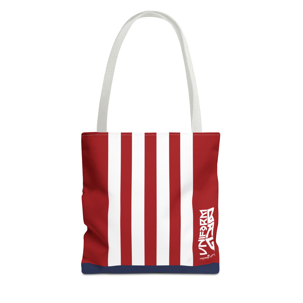 RACER JR. BAG | NAVY/WHITE/RED | Stylish Minimalist Tote Bag, Eco-Friendly Shopping Bag, Chic Carryall, Reusable Tote, Fashionable Beach Bag, Trendy Everyday Essentials