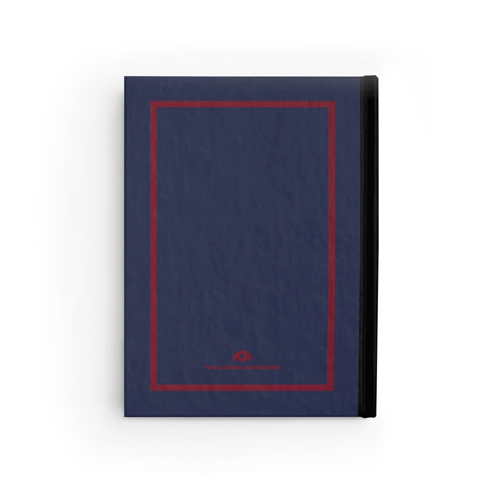 SIMON | JOURNAL & NOTEBOOK | Hardcover Blank Pages 5"x7" | GR Navy & Uniform Red