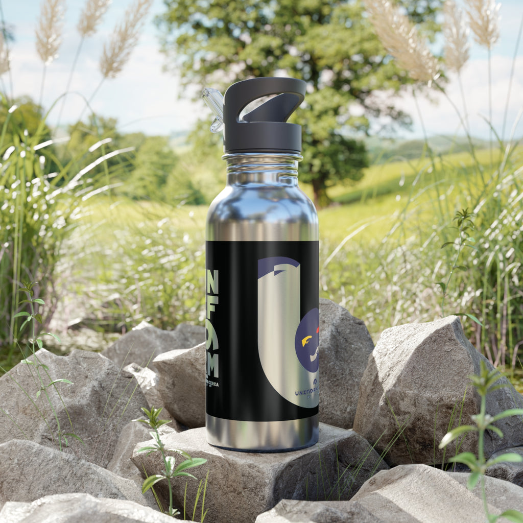 HEY MAN | BPA FREE, Eco-Friendly 20oz Stainless Steel Water Bottle with Straw