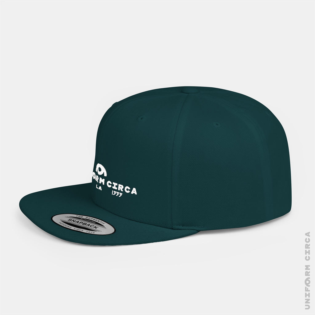 WORDMARK LOGO | Embroidered White | Flat Bill Snapback