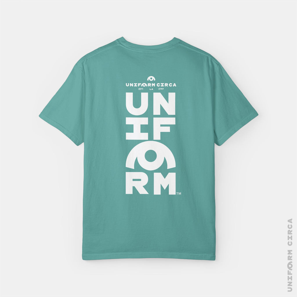 UNIFORM HALF STACK | Crewneck T-Shirt | Printed White | Bold Minimalist Print