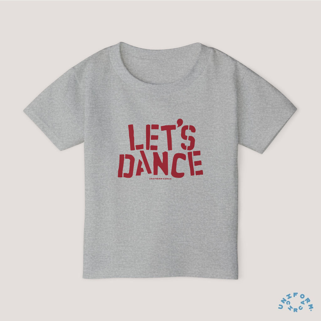 Let's Dance Toddler T-Shirt - Fun Cotton Tee for Kids (Printed Red)
