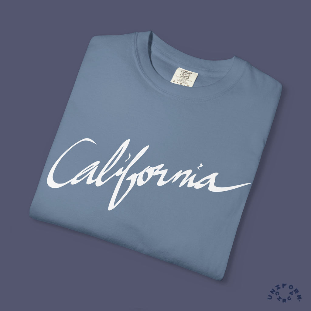 CALIFORNIA SCRIPT CREWNECK T-SHIRT | Printed