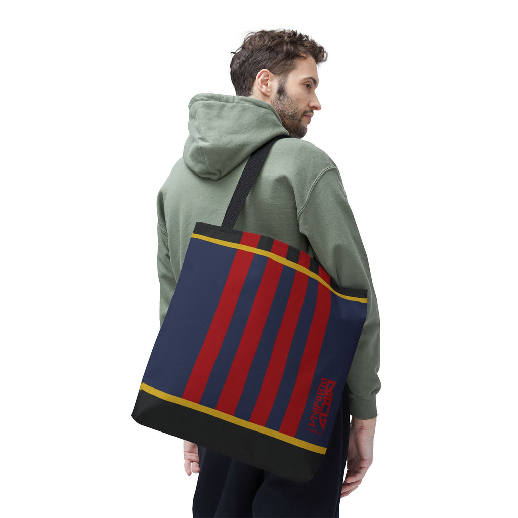 RACER JR. BAG | NAVY/BLACK/RED | Stylish Minimalist Tote Bag, Eco-Friendly Shopping Bag, Chic Carryall, Reusable Tote, Fashionable Beach Bag, Trendy Everyday Essentials