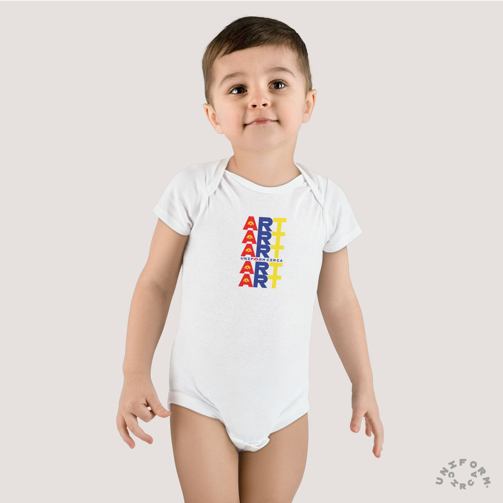 Organic Baby Onesie - ART Cute Infant Bodysuit for Newborns