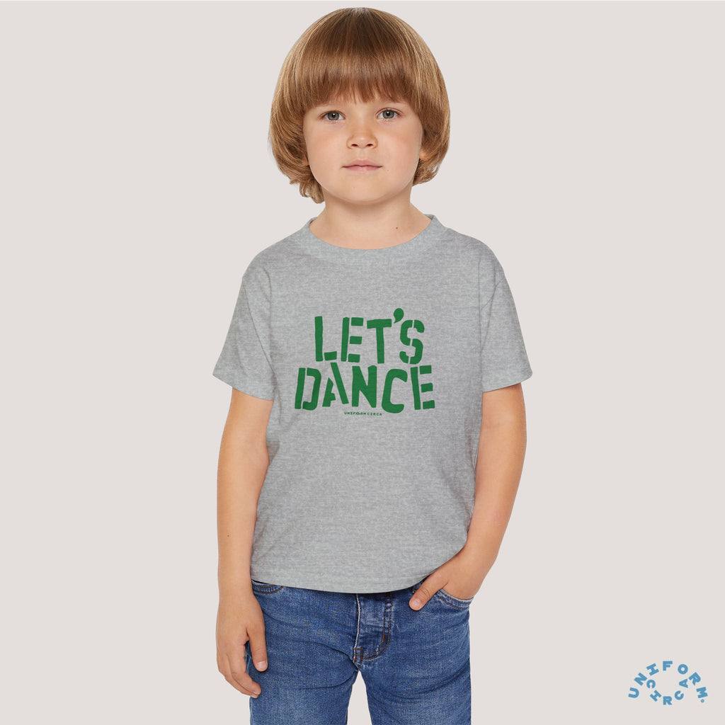 Let's Dance Toddler T-Shirt - Fun Cotton Tee for Kids (Printed Green)