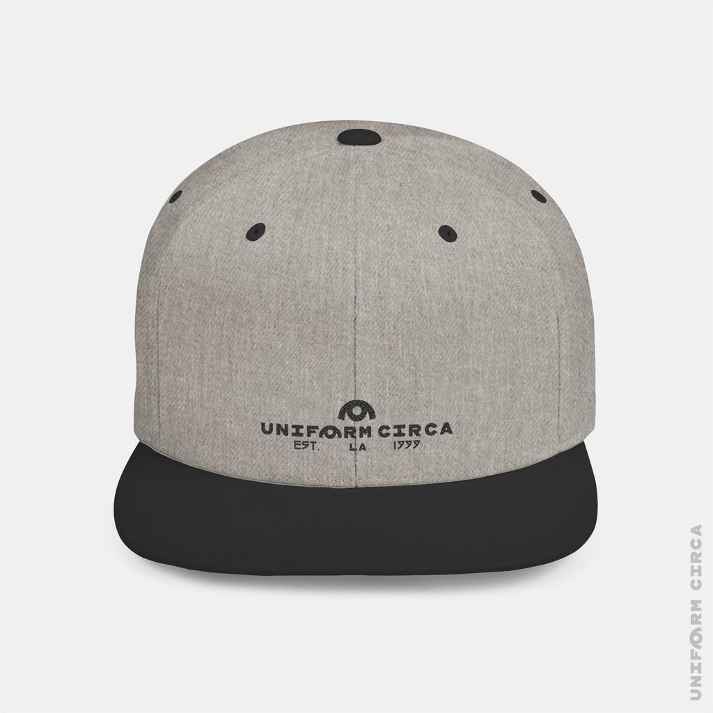 WORDMARK | Embroidered BLACK | Flat Bill Snapback Hat, Trendy Cap for Casual Wear, Streetwear Accessory, Perfect Gift for Friends and Family