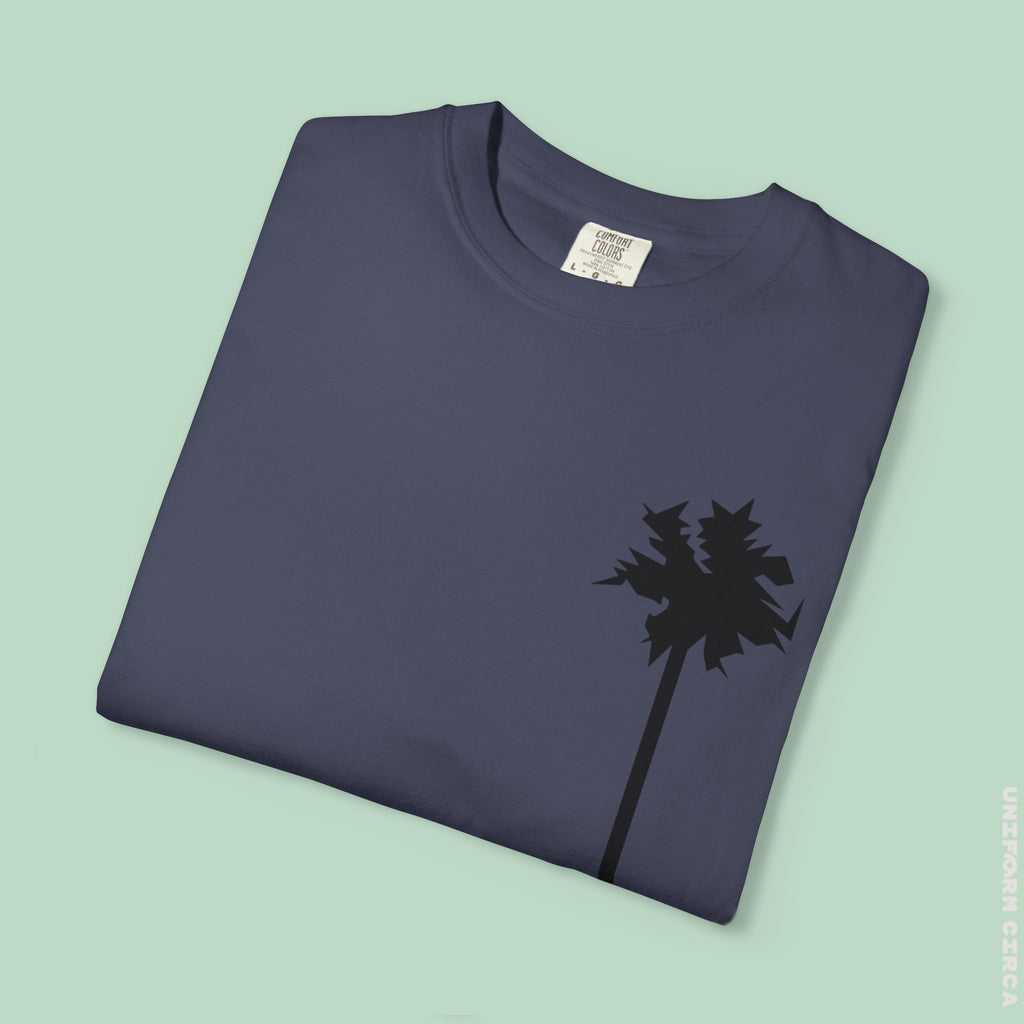 LONE PALM CREWNECK T-SHIRT | Printed Unisex Garment-Dyed Graphic Tee