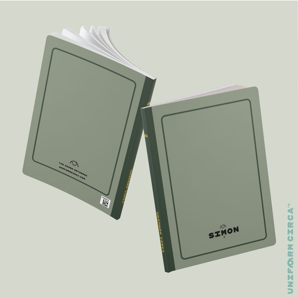 SIMON (SOFT COVER) NOTE & SKETCH JOURNAL | Dark Mint/Rolling Green