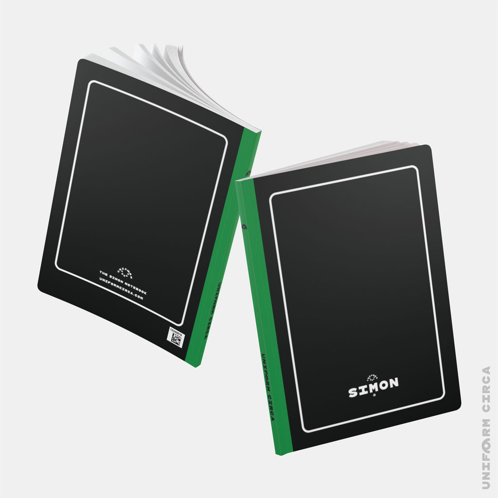 SIMON (SOFT COVER) NOTE & SKETCH JOURNAL | Black/White/Putting Green