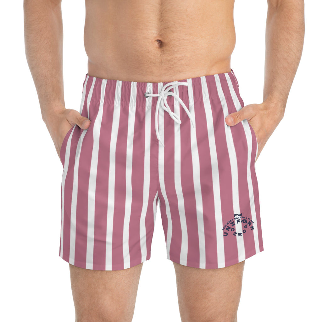 CASITA | SWIM TRUNKS | Striped Iced Grape/White | Printed