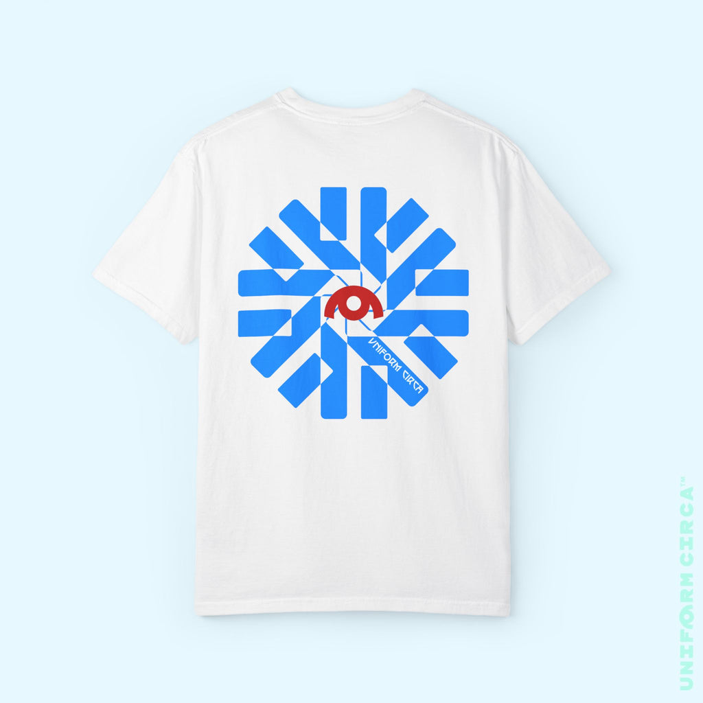 UC NASA BURST | Printed BLUE/RED | Unisex Garment-Dyed T-Shirt