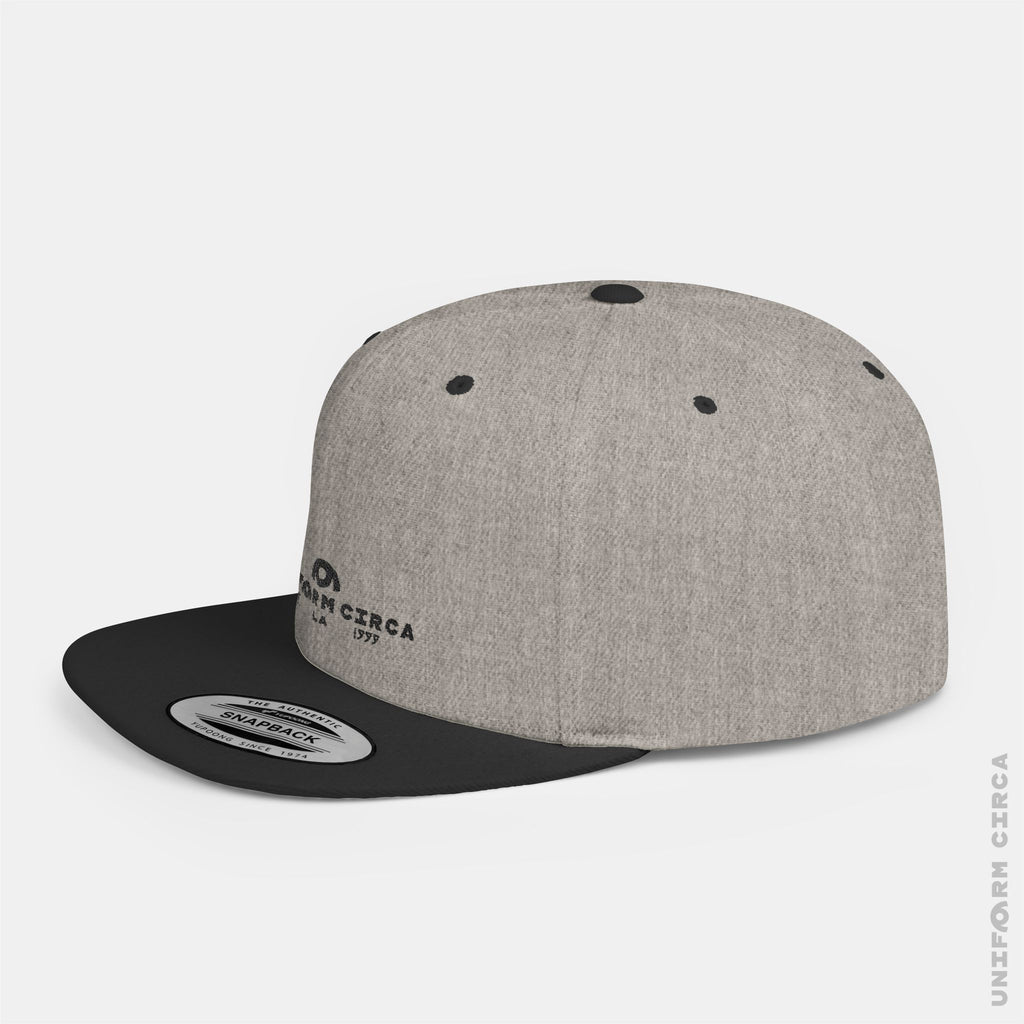 WORDMARK | Embroidered BLACK | Flat Bill Snapback Hat, Trendy Cap for Casual Wear, Streetwear Accessory, Perfect Gift for Friends and Family