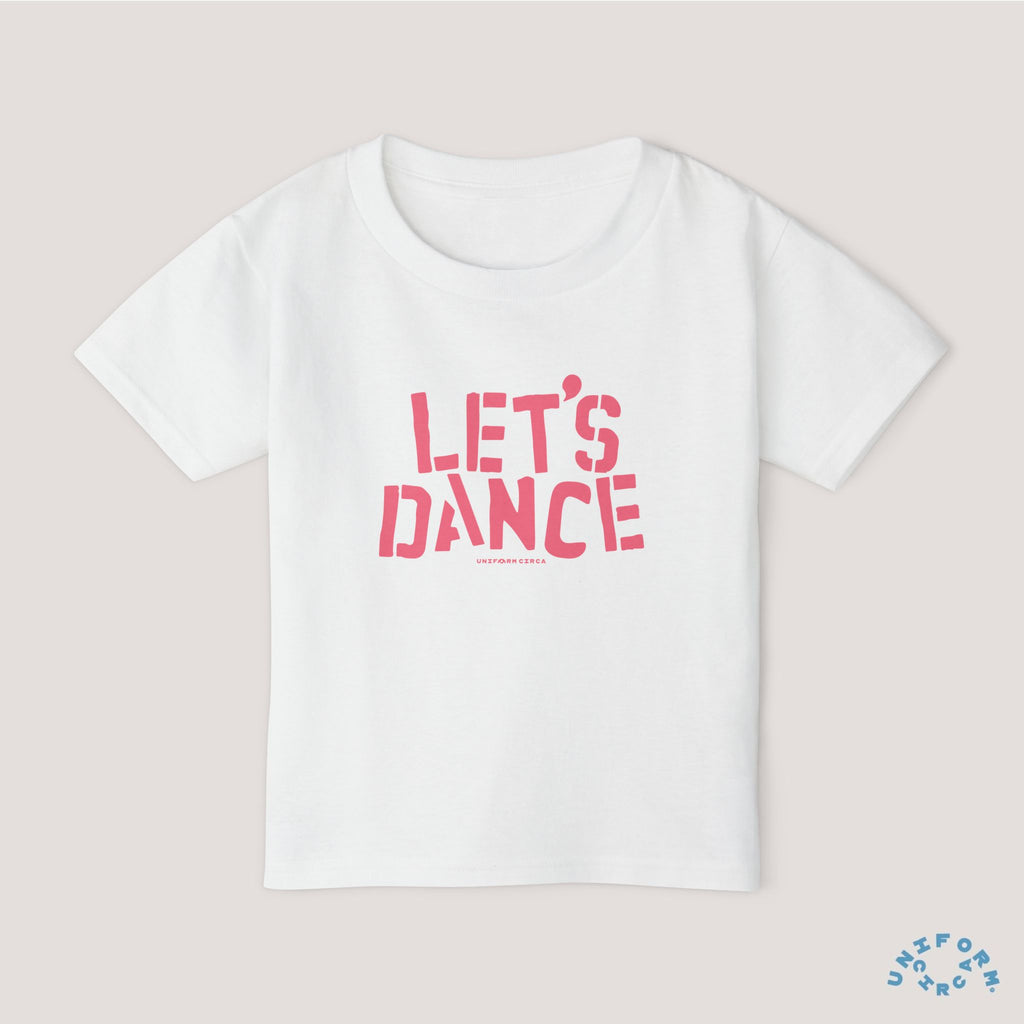 Let's Dance Toddler T-Shirt - Fun Cotton Tee for Kids (Printed Pink)