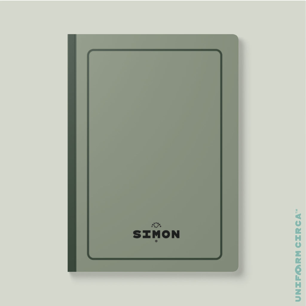 SIMON (SOFT COVER) NOTE & SKETCH JOURNAL | Dark Mint/Rolling Green