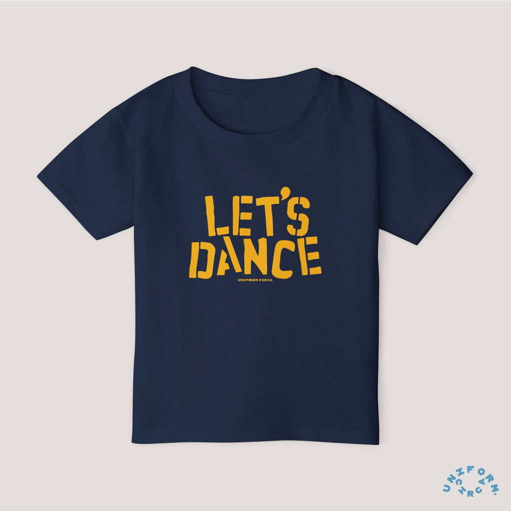 Let's Dance Toddler T-Shirt - Fun Cotton Tee for Kids (Printed Yellow)