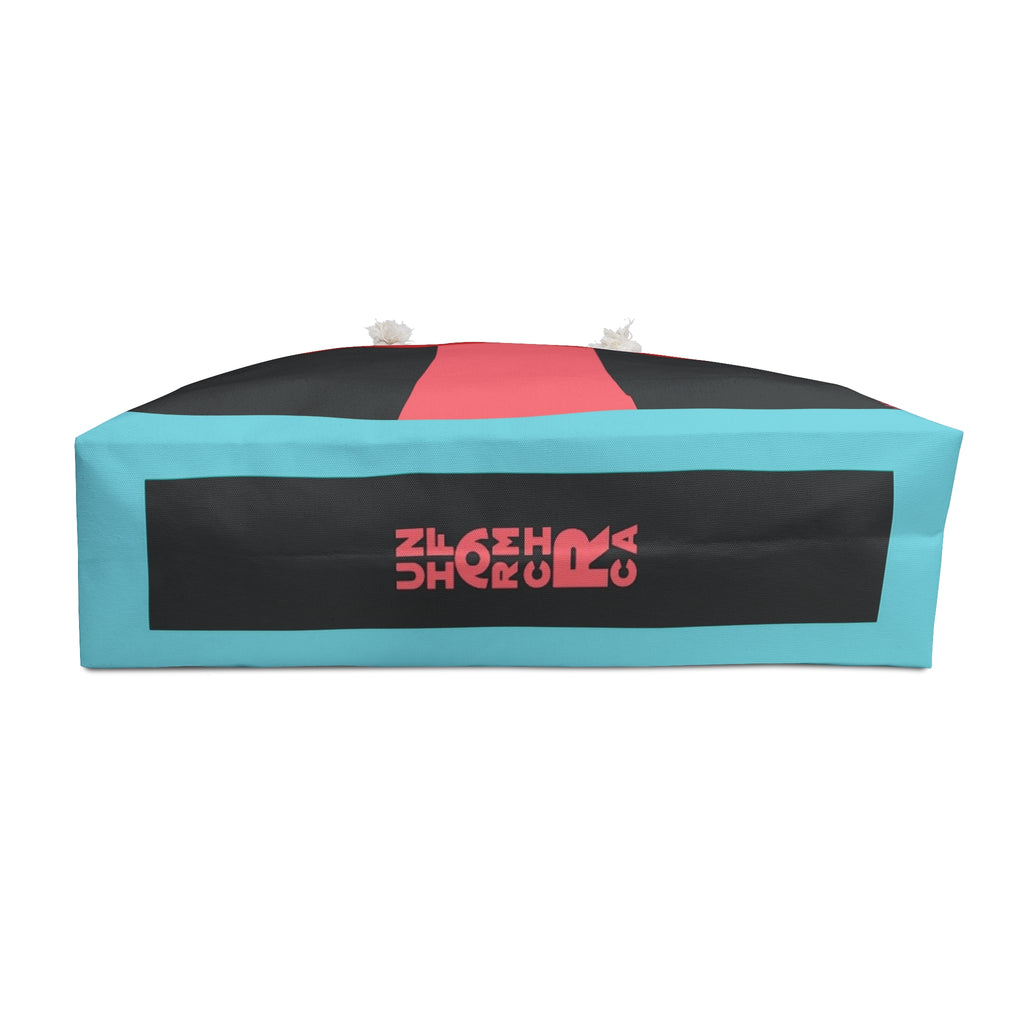 THE MAX BAG | Vibrant Black/Coral Weekender Bag - Stylish Travel Tote, Gym Bag, Beach Bag, Personalized Gift, Spacious Weekend Accessories