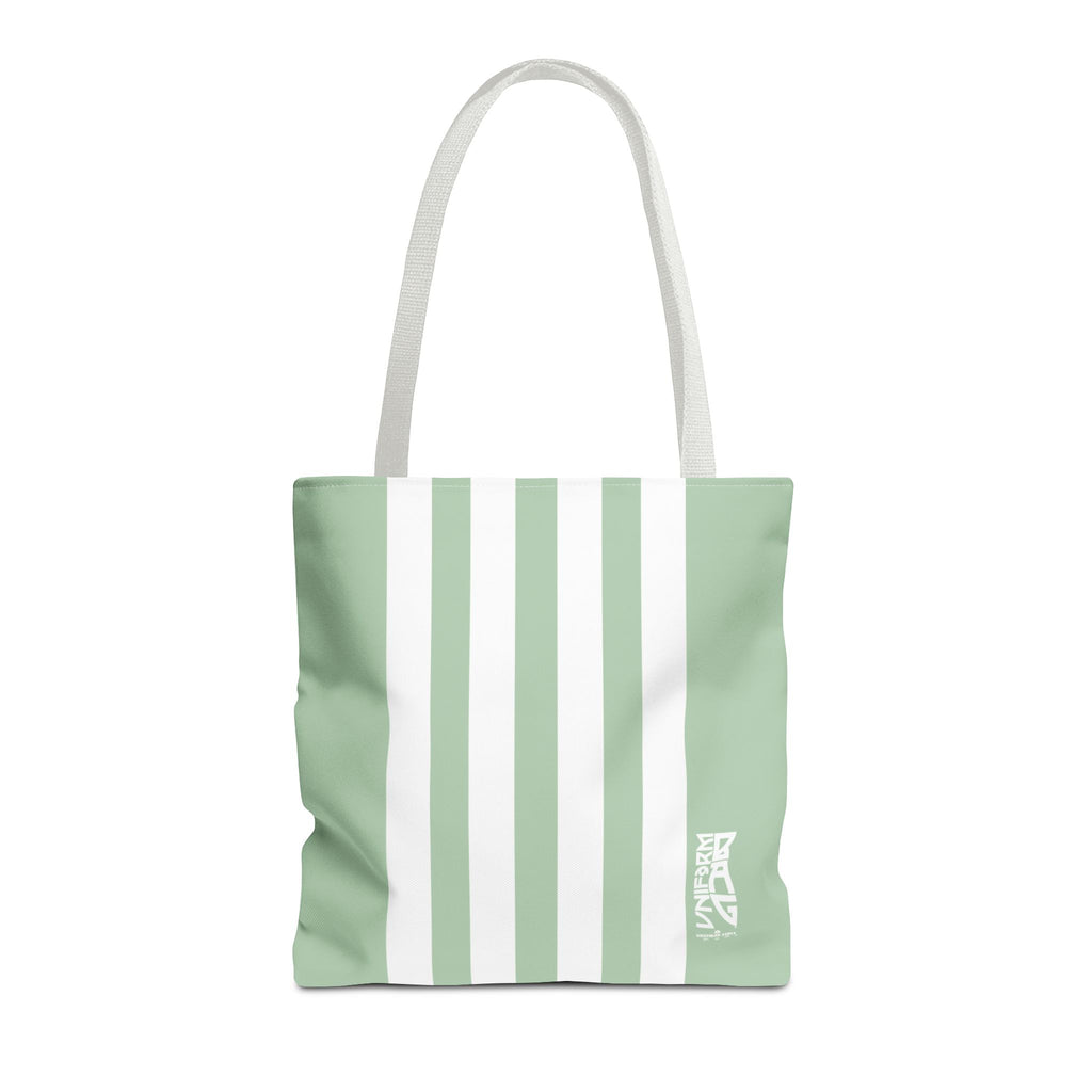 RACER JR. BAG | CUCUMBER/WHITE | Stylish Minimalist Tote Bag, Eco-Friendly Shopping Bag, Chic Carryall, Reusable Tote, Fashionable Beach Bag, Trendy Everyday Essentials
