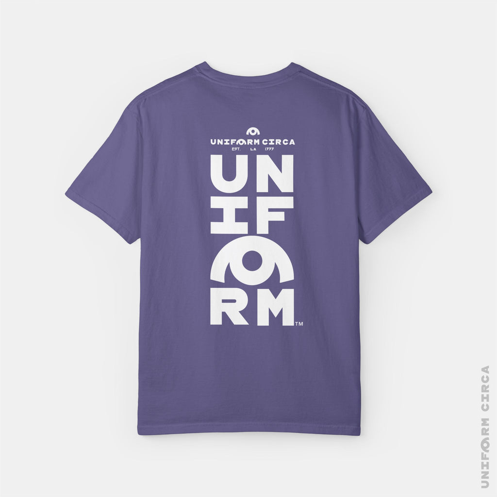 UNIFORM HALF STACK | Crewneck T-Shirt | Printed White | Bold Minimalist Print