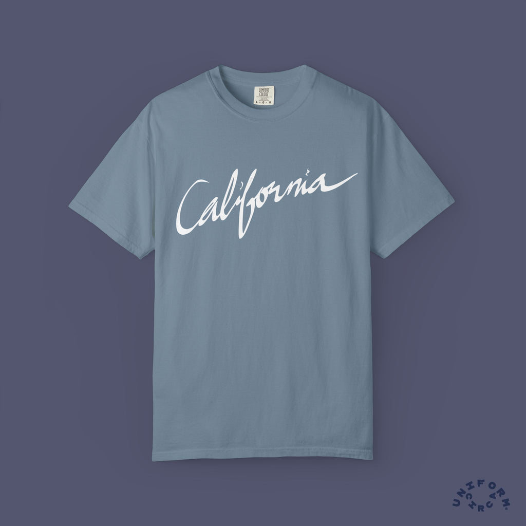 CALIFORNIA SCRIPT CREWNECK T-SHIRT | Printed