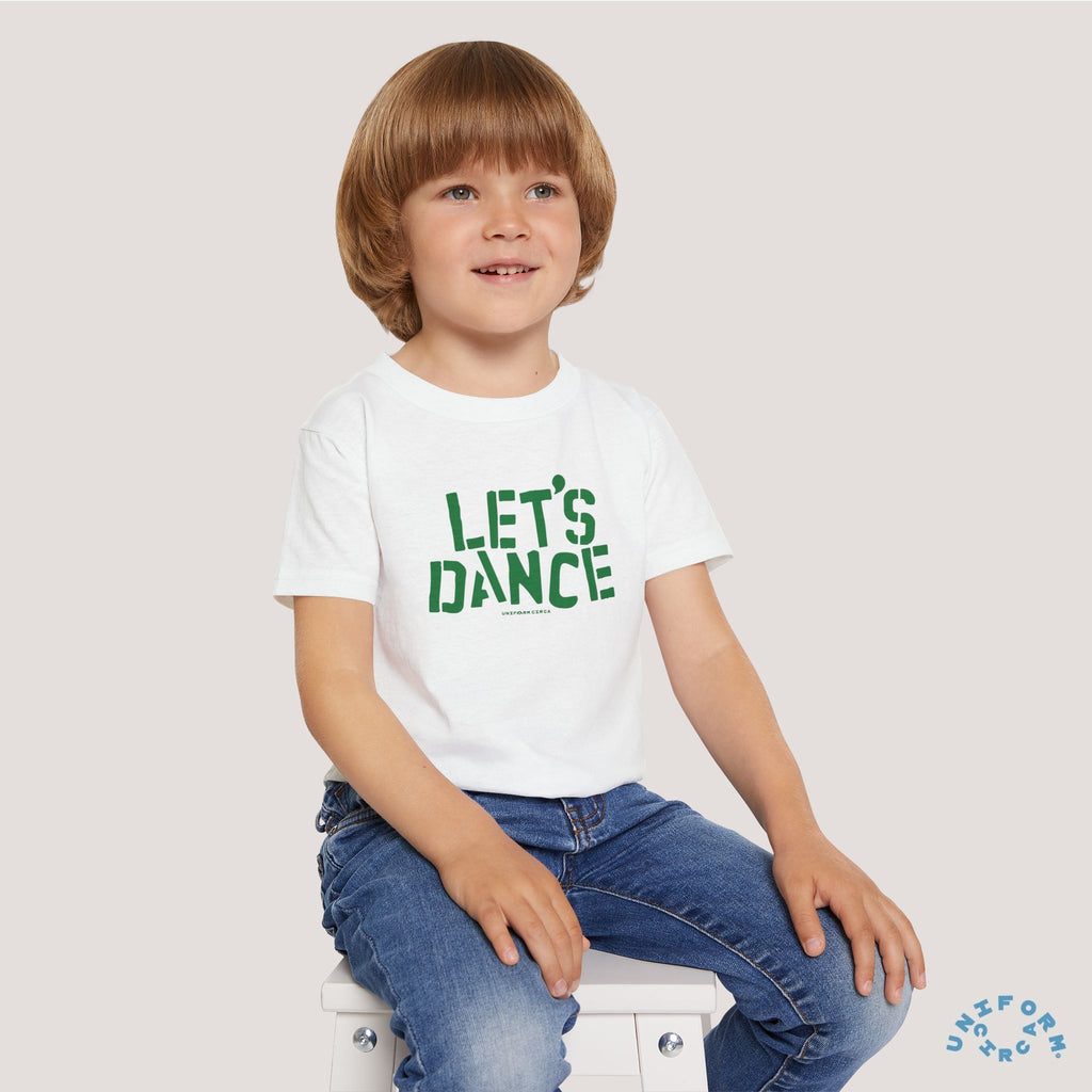 Let's Dance Toddler T-Shirt - Fun Cotton Tee for Kids (Printed Green)