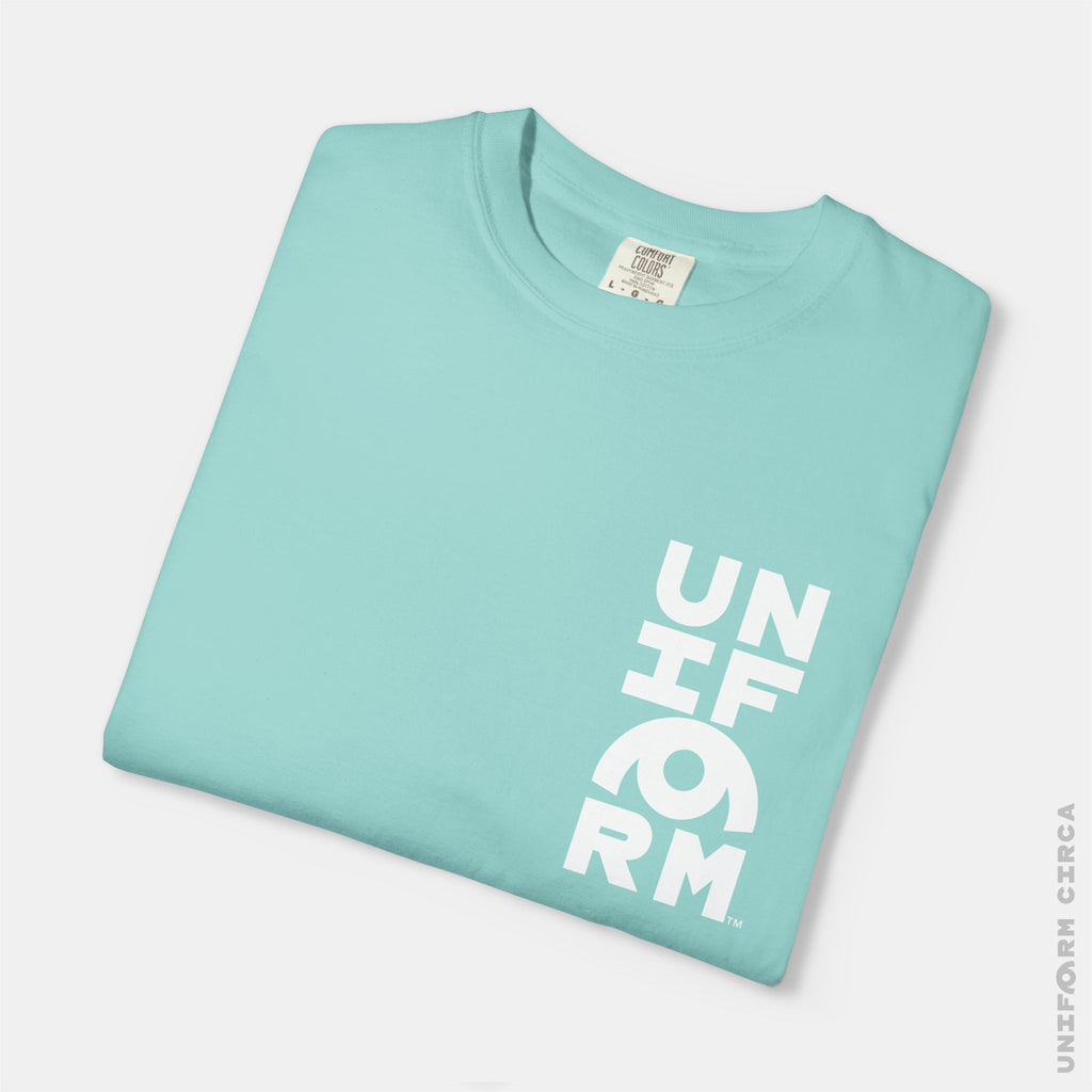 UNIFORM HALF STACK | Crewneck T-Shirt | Printed White | Bold Minimalist Print