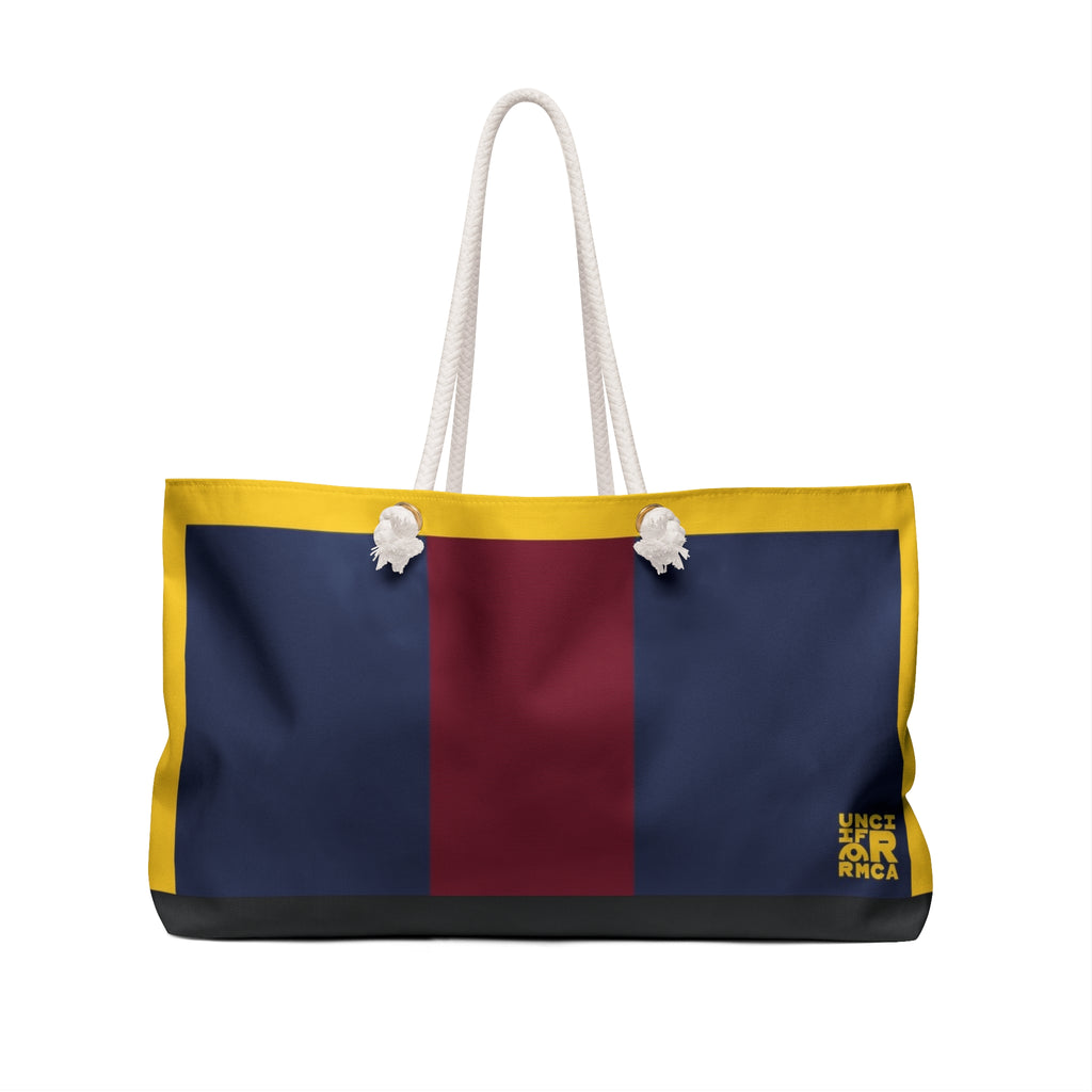 THE MAX BAG | Navy/Burgundy Weekender Bag - Stylish Travel Tote, Gym Bag, Beach Bag, Personalized Gift, Spacious Weekend Accessories