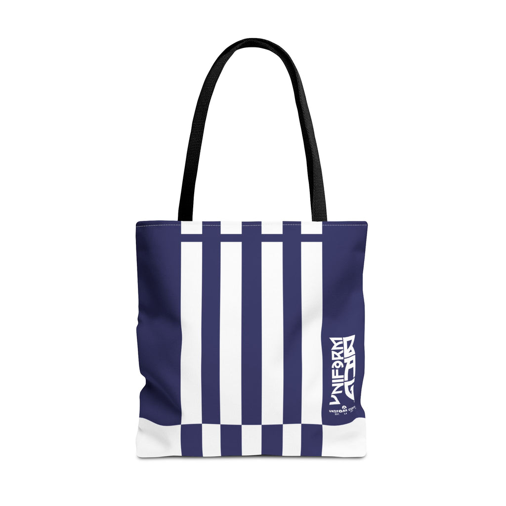 RACER JR. ECHO BAG | NAVY/WHITE | Stylish Minimalist Tote Bag, Eco-Friendly Shopping Bag, Chic Carryall, Reusable Tote, Fashionable Beach Bag, Trendy Everyday Essentials