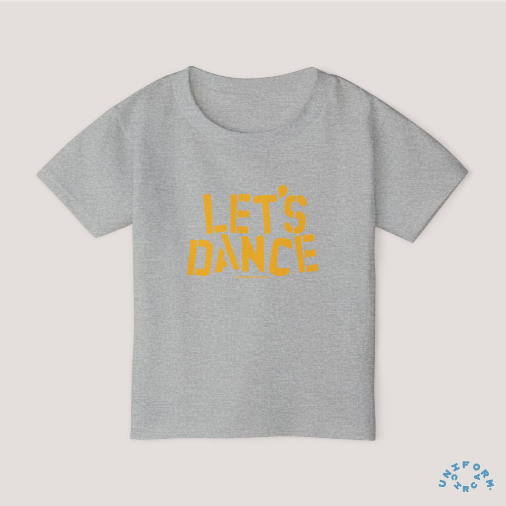 Let's Dance Toddler T-Shirt - Fun Cotton Tee for Kids (Printed Yellow)