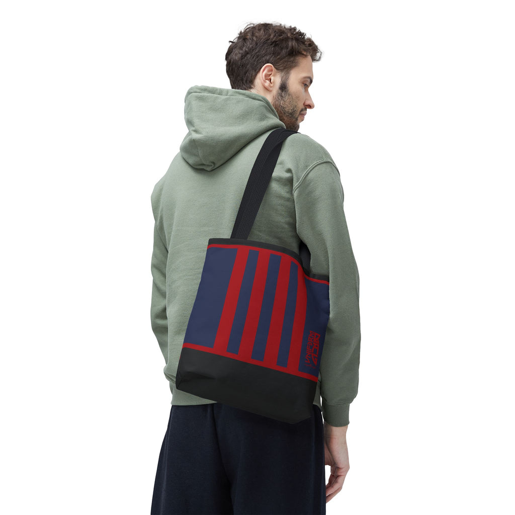 RACER JR. BAG | NAVY/RED/BLACK | Stylish Minimalist Tote Bag, Eco-Friendly Shopping Bag, Chic Carryall, Reusable Tote, Fashionable Beach Bag, Trendy Everyday Essentials